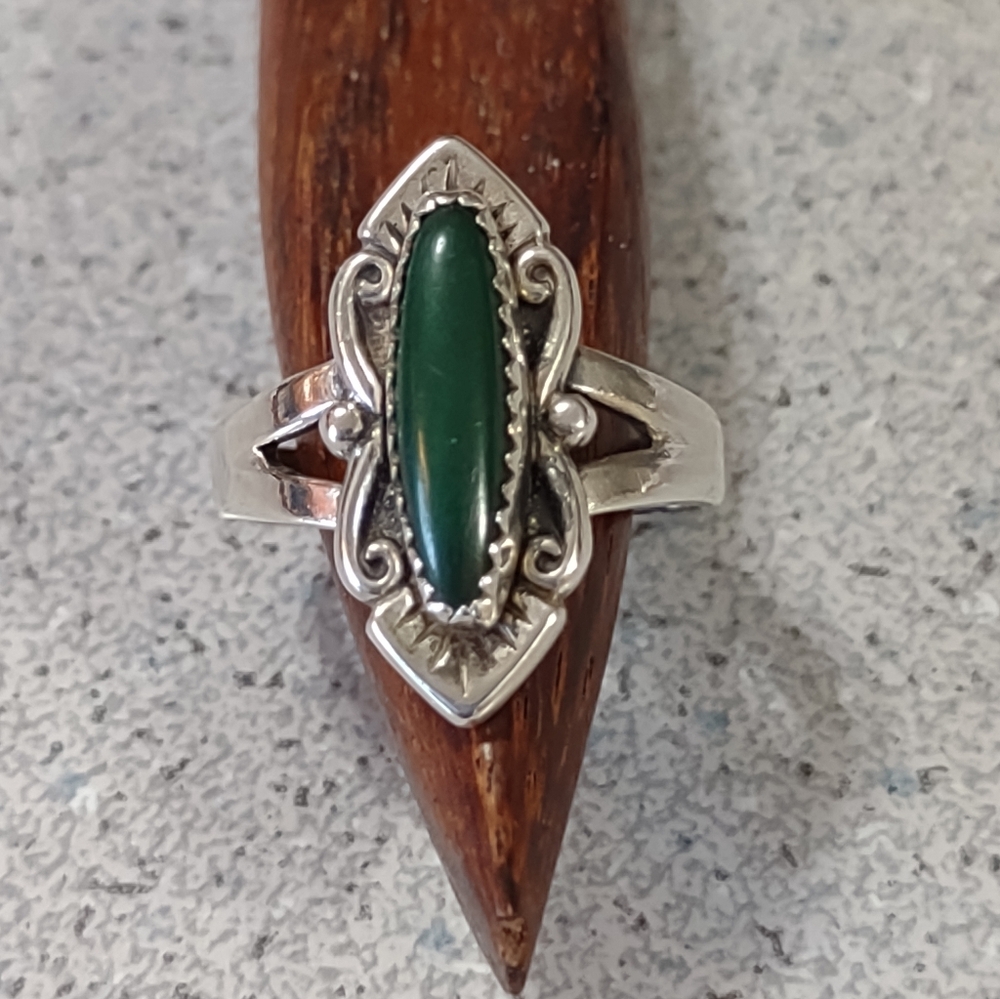 Final Price!*Sterling+Malachite Ring(7)